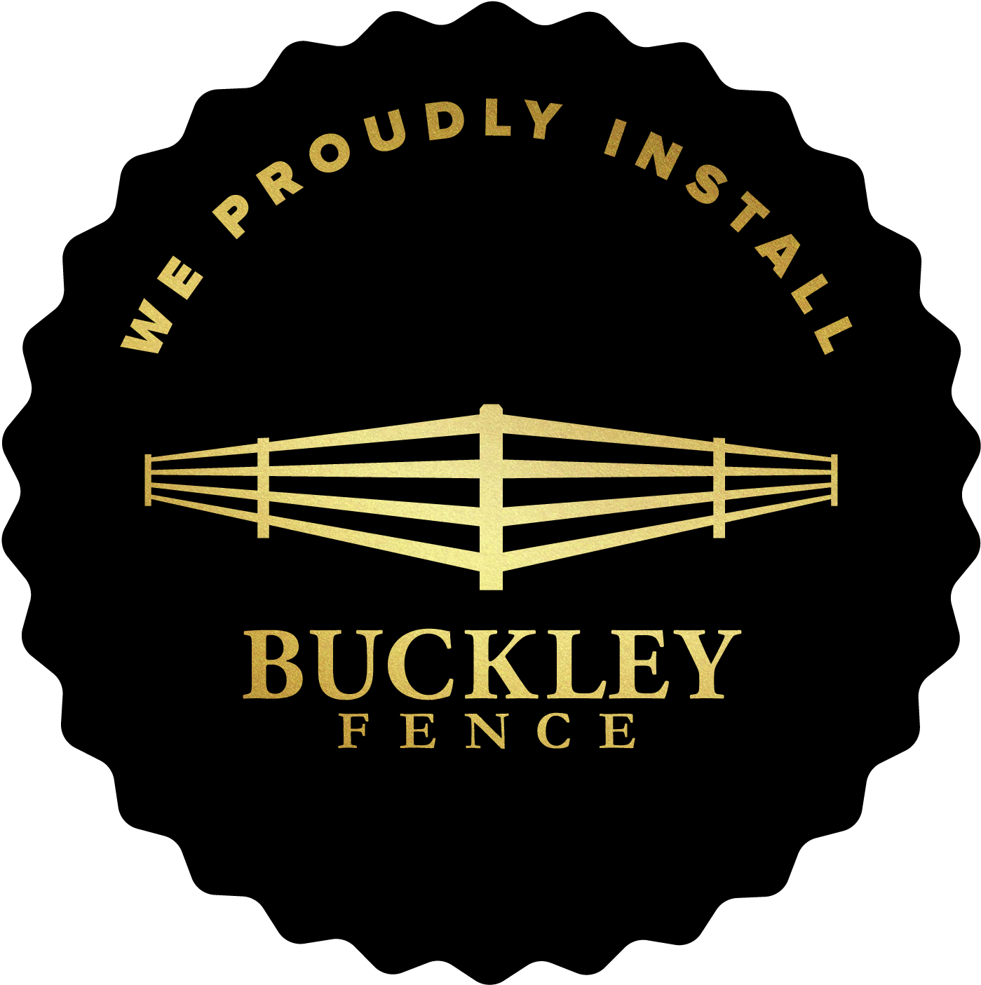 Authorized Buckley Fence installer badge